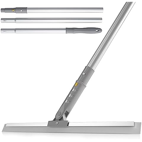 ITTAHO Floor Squeegee with 61" Long Handle, 20" Squeegee Broom for Floor, Heavy Duty Squeegee for Floor, Shower, Deck, Bathroom,Tile, Window, Pool, Garage,Pet Hair Cover