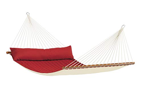 LA SIESTA® Alabama Arabica - Hamac à Barres Kingsize Rembourré, Confort Extra-Large, Fibre Polypropylène Spéciale, Montage Facile PlugTube - Red Pepper,...
