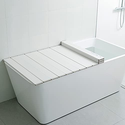 Plateau de protection pour baignoire isolant - Couvercle de bain pliable anti-poussière résine