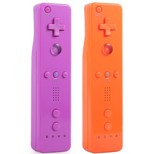Dliaonew 2 Psck Remote Controller For Wii And Wii U Console, Wii Controller With Silicone Case And Wrist (New Orange And Purple) #TOP2