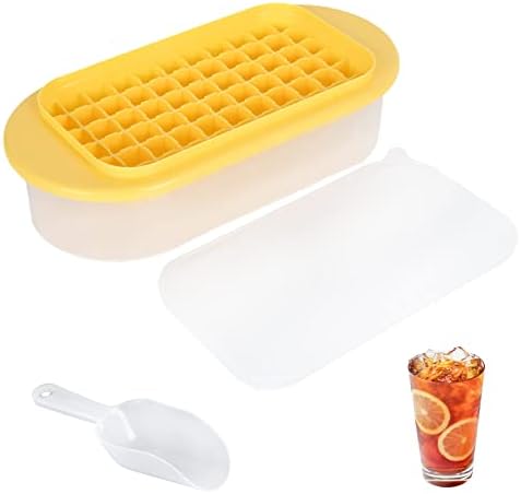 Eiswürfelform Silikon Mit Deckel - BPA-frei 64 Würfel Auf Einmal