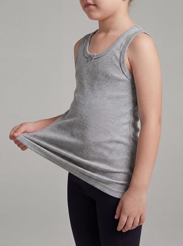 Image of Andrew Scott Girls Camis & Tanks | 100% Cotton Tank Top Layering Undershirts | Multi Pack Colors