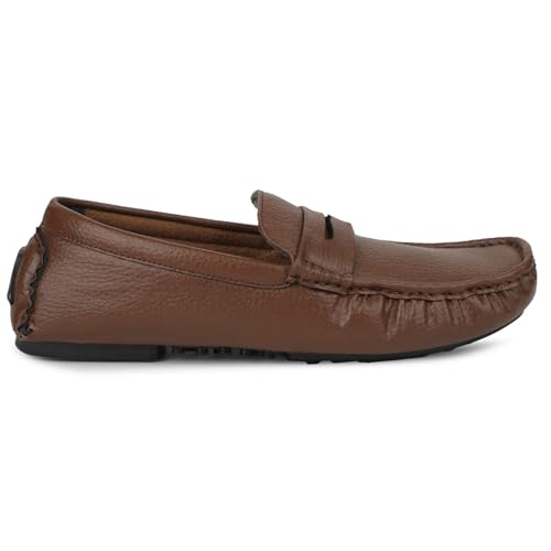 Image of Liberty Fortune CLASSIK-2E Loafer Shoes for Men - Brown, Black, Non-Lacing Casual Formal Slip-On Loafers Stylish Shoes Ideal for Office, Party, Wedding, Kurta - Comfortable Lightweight