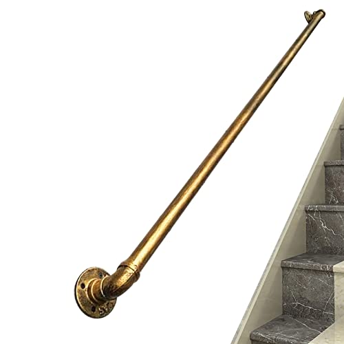 Barre d'appui en cuivre doré et fer forgé pour décoration intérieure luxe