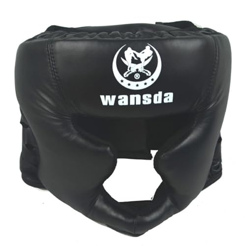 Casco MMA Profesional Ajustable - Protector de Cabeza en Cuero PU para Boxeo, Muay Thai, Lucha Libresa, Kickboxing, Sparring