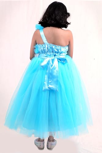Image of TILISM Girl's Net Fit and Flare Maxi Wedding Dress | $P