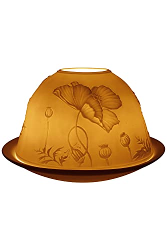 Coquelicots Light-glow Xyline Dome Photophore pour bougie Cover