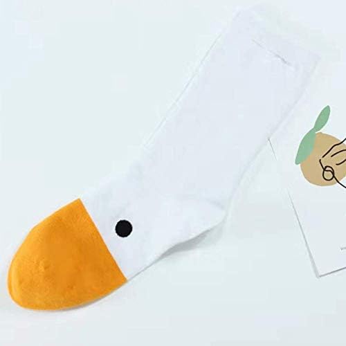 Fotica Women Men Cartoon Socks, Cute White Goose Cotton Socks Fancy Novelty Funny Sock, Christmas Happy Funny Sock for Unisex