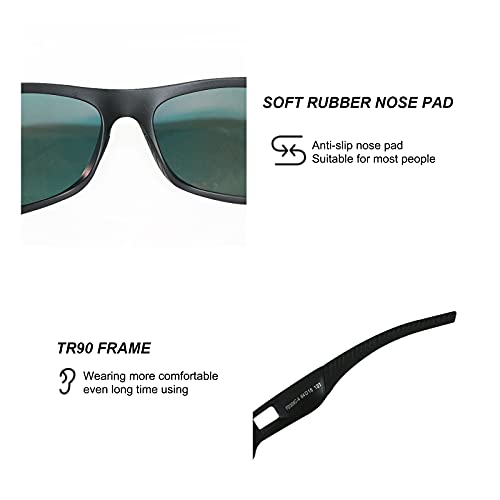 Funní Día Lunettes de Soleil Homme Femme, Verres Polarisées et Monture TR90, Lunette de Cyclisme pour Adulte - Image 5