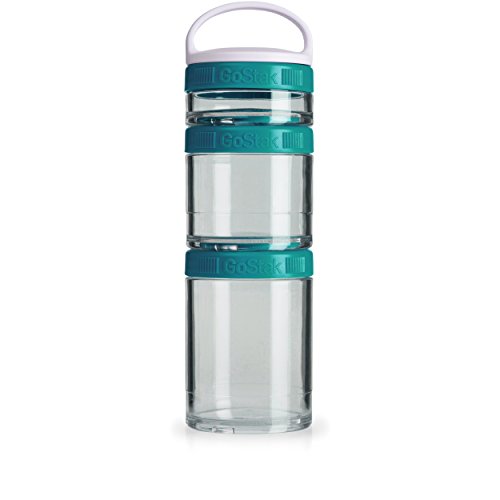Whiskware Stackable Tritan Plastic Snack Pack, Teal, 1/4 cup, 1/2 cup, and 2/3 cup