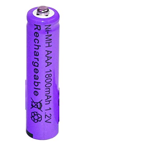 Precargado 1 Uds AAA 1800Mah 3A 1,2 V Ni-Mh batería Recargable púrpura para Juguetes Mp3 RC Cover