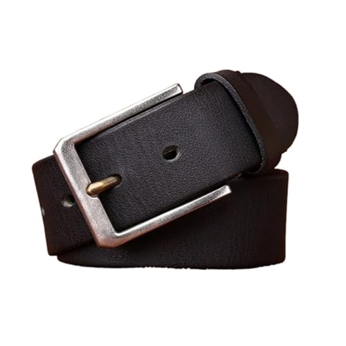 Ceinture en cuir pour homme et femme avec boucle acier inoxydable finition classique chic