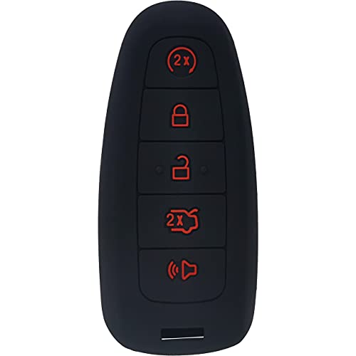 Image of 2 Pcs Silicone 5 Buttons Key Fob Cover Remote Case Keyless Protector Compatible with Ford C-Max Edge Escape Expedition, Car Window Curtains