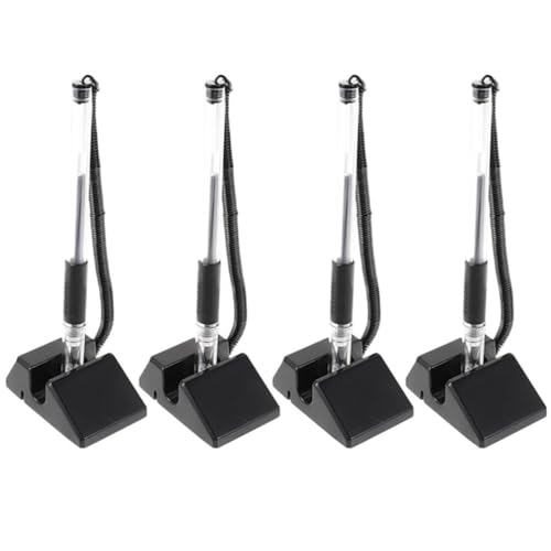 TEHAUX 4 bolígrafos de tinta gel con cadena adhesiva