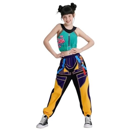 Runkoyea Disfraz De Cosplay De Zoeys De K Pop Demons Para Niña - Trajes De Hunters Pop Singers Idol Para Escenario Para Fiestas De Halloween, Cosplay Y Escenarios Para Niñas De 4 A 14 Años