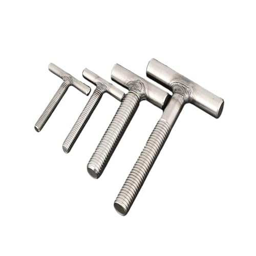 t Track nut Blocks. M5 M6 M8 M10 M12 Stainless Steel T-Shaped Screw Cylindrical Welding Nail Shaped Bolt(M4x30mm 5pcs)