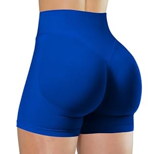 Unthewe Womens Workout Seamless Scrunch Butt Lifting Shorts High Waisted Tummy Control Gym Yoga Shorts