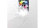 Touch of Nature Ostrich/Fluffy Clip, 4-Inch, White
