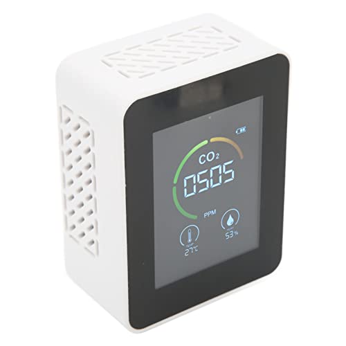 Détecteur de Dioxyde de Carbone, Capteur Semi-conducteur 3 Fonctions, Testeur de Dioxyde de Carbone, Grand écran Anti-interférence pour la Maison (1