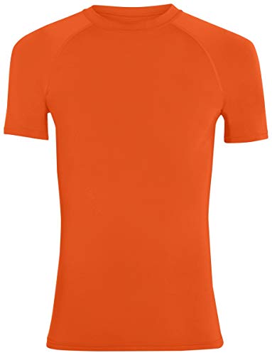 Augusta Sportswear Meninos Augusta Camiseta de compressão hidesempenho jovem manga curta, Laranja, L