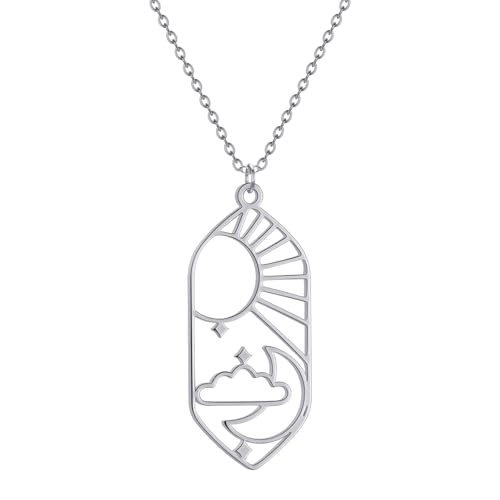 Collier ras du cou vintage aux finitions soignées avec pendentifs célestes