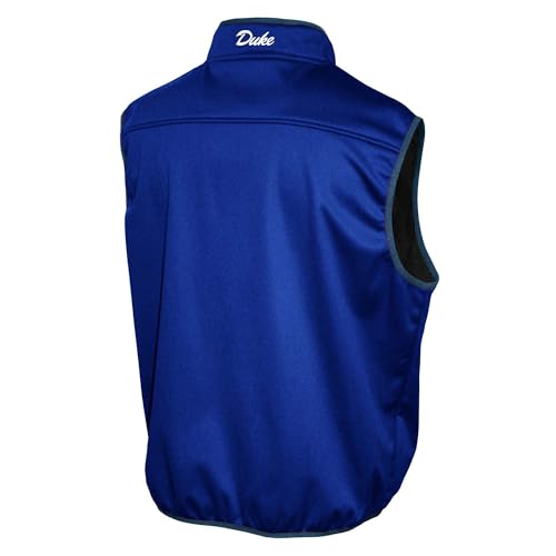 2Bhip NCAA Duke Blue Devils Adult Mens College Blue Mock Neck Softshell Full Zip Sleeveless Vest Jacket2
