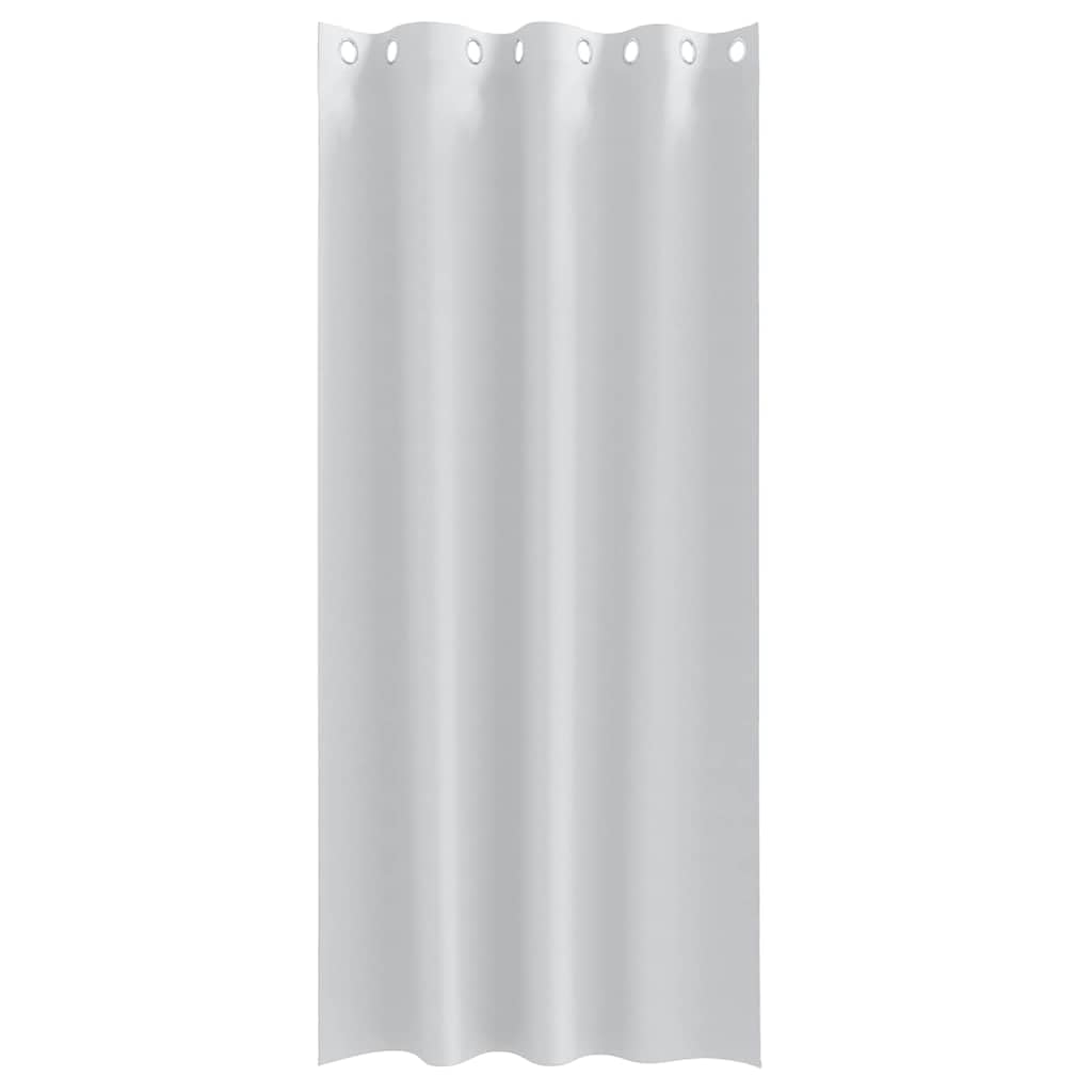 Cortinas opacas con anillas, 2 unidades, poliéster gris claro, 225 x 140 cm, con ojales y trabillas, para salón, dormitorio, oficina, con protección de privacidad y protección contra la luz