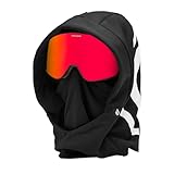 Volcom ユース ハイドロフリース フード Thingy – 撥水スノーフード オーバーヘルメットフィット付き、ブラック、ワンサイズ