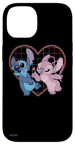 Disney Lilo et Stitch Angel Heart Kisses Coque pour iPhone 14