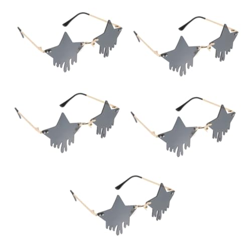 Lunettes de soleil étoile légères anti-fatigue nasale - Lot de 5 paires sans monture confort UV