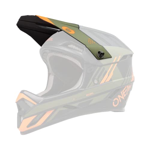 O'NEAL | Mountainbike-Ersatzteile | MTB Motocross | Ersatzschirm für den BACKFLIP Helmet STRIKE V.23 | Spare Visor BACKFLIP Helmet STRIKE V.23 | Schwarz Orange Olive | One Size