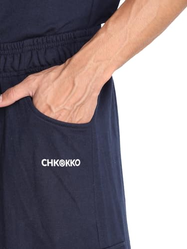 Image of CHKOKKO Men's Baggy Track Pants for Gym Workout Running Casual Wear Sports Lower with Pockets Adjustable Drawstring Waist Lightweight Quick Dry Activewear Fitness