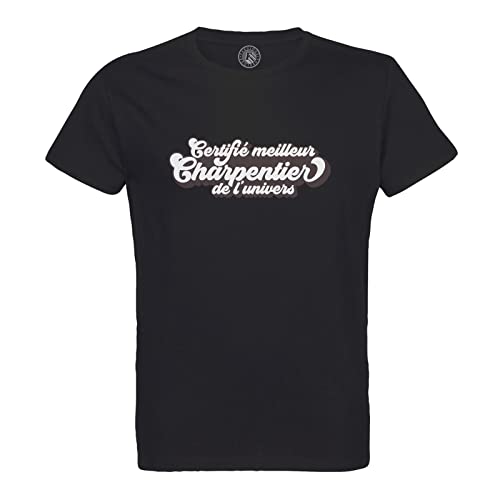 T-Shirt Homme Meilleur Charpentier Univers Col Rond Vêtement Bois