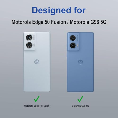 Image of Zapcase Back Case Cover for Motorola Edge 50 Fusion | Magnetic Case with Built-in Metal Ring | Supports MagSafe Charger, Wallet & Car Mount | Shockproof Hybrid PC + TPU | Blue