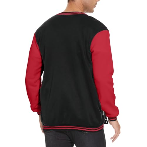 ACEFAST INC Men's Varsity Baseball Jacket Casual Letterman Bomber Jacket Windbreaker Lightweight Jacket2