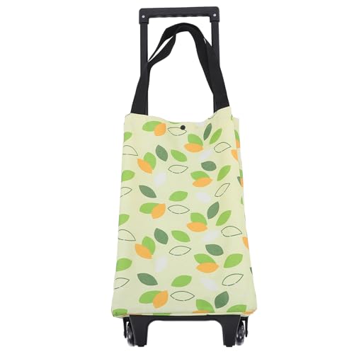 Paquet de courses pliable avec roulettes et poignées solides pour un transport facile au marché
