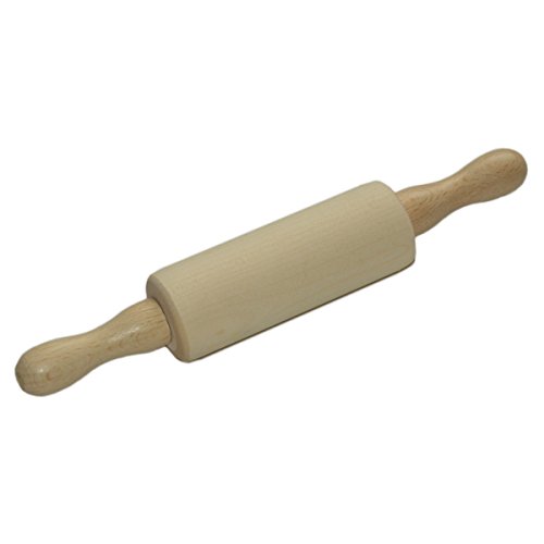 Piccolino Bastelbedarf Rouleau à pâtisserie en Bois pour Enfant, 21x3,5cm - Rouleau modelage pour pâte à Modeler