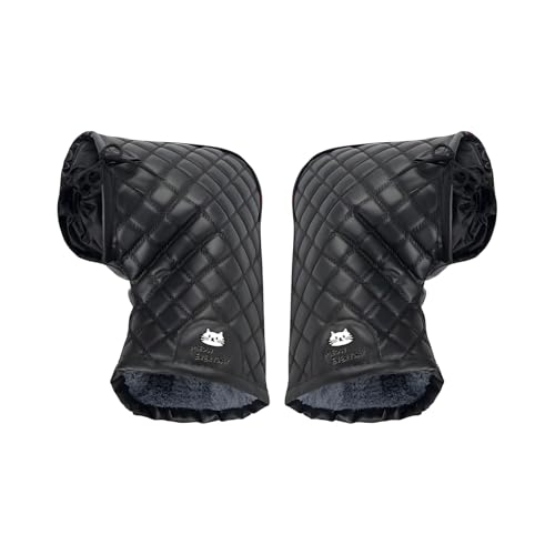 Guantes para manillar de motocicleta – 32 x 24 cm, guantes cálidos de invierno para equitación, impermeables, protectores de manos, guantes antideslizantes para bicicleta, guantes de moto para montar