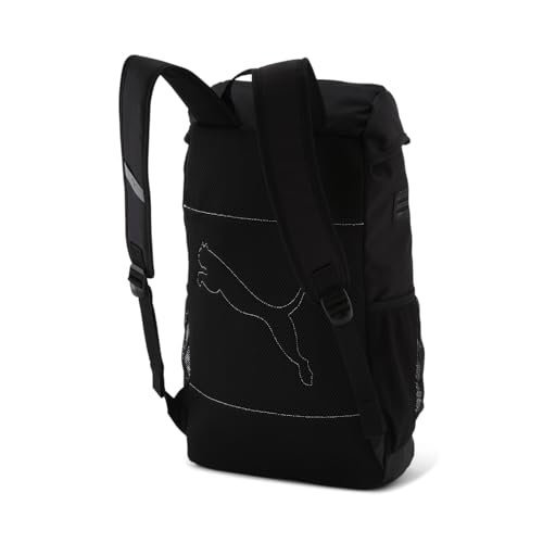 PUMA Mens Flap Polyester Backpack Travel Casual - Black2