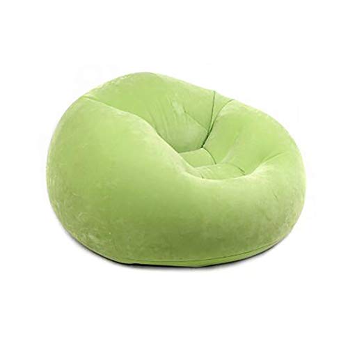 XIAMIMI Outdoor Home Garden Inflatable Single Sofa Bed Camping Chair Air Sofa Bed Blowing Lounge Chair,Green