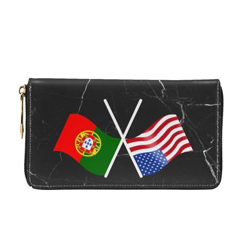 American And Portugal Flag Wallet Card Bag3