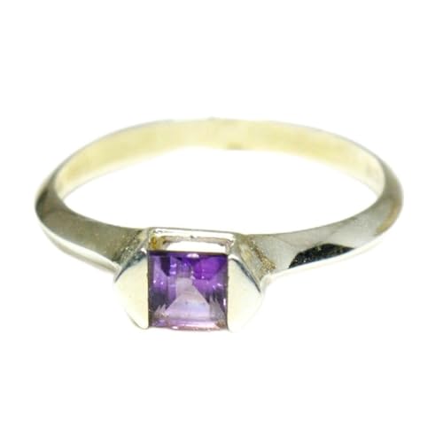 Bague en argent sterling avec améthyste naturelle de qualité supérieure