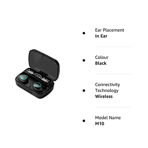 Image of INVICTO M10 Splashproof TWS True wirless in Ear Earbuds LED Power Display Bluetooth Earphone Headset