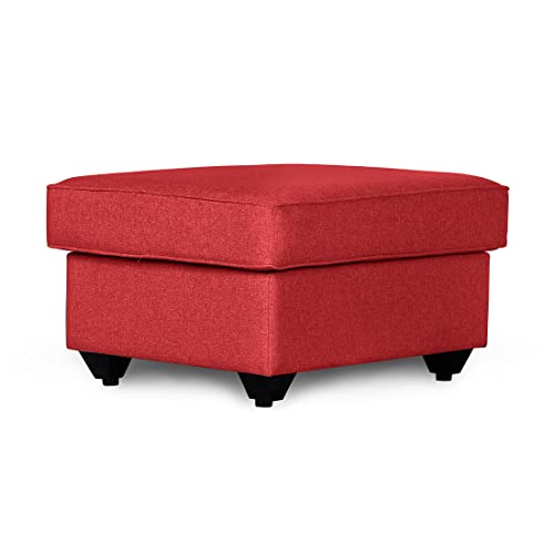Image of Wakefit Sofa Set | 3 Year Warranty | Sofa 3 Seater, 3 Seater Sofa for Living Room, Wooden Sofa Set, 4 Seater + Left Aligned, Sofa for Living Room - Napper(Omega : Red)