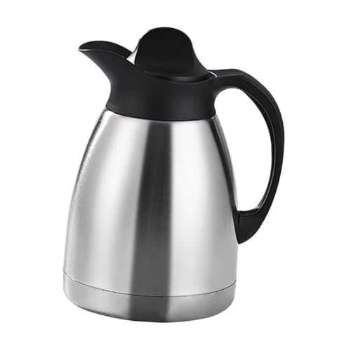 FewNvWa Jarra Térmica de Acero Inoxidable con Tapa Hermética Dispensador de Té Y Café Aislamiento de Vacío Doble Pared Adecuada para Celebraciones Y Reuniones, 1l