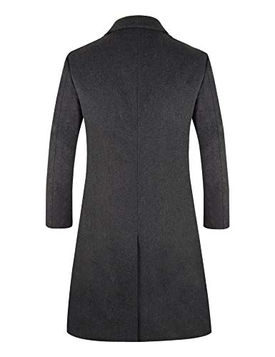 APTRO Mens Coats Thick Wool Coats Winter Jacket Long Elegant Outwear Slim Fit Trench Coat 1817 Grey M steampunk buy now online
