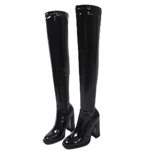 Find the Best Over the Knee Leather Boots for Your Style 15 TOVCILION Women's Thigh High Boots Over The Knee leather boot Heels Long Sexy Round Toe Boots
