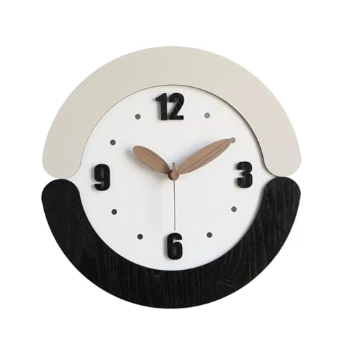 Reloj de salón moderno de diseño creativo en tono crema para decorar paredes vacías 1