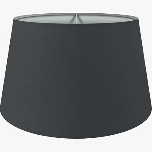 Wogati® Premium Lampenschirm | Größe: XL | ØU:30cm | Farbe: Schwarz | E14/E27 | konisch | Baumwolle | für Stehlampen, Hängelampen, Tischlampen, Deckenlampen