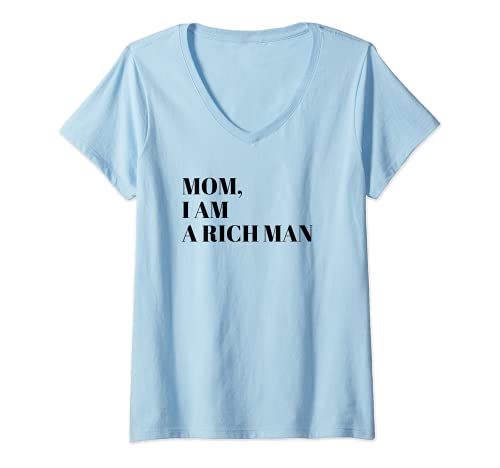Mujer Mom I Am a Rich Man Shirt,I Am The Boss Man Top Entrepreneur Camiseta Cuello V